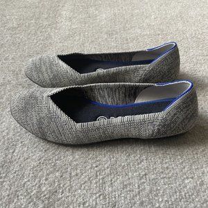 Rothy’s Shoes Womens Size 7.5 The Flat Taupe Heather Grey Casual Knit Flats